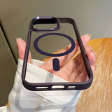 Luxury Shockproof Armor Magsafe Magnetic Clear Silicone Case For iPhone 14 13 12 series
