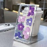 Luxury Shockproof Rose Flower Painting Soft Clear Case For iPhone 14 13 12 series