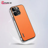 Luxury Starlight Lens Protection Leather Back TPU Case For IPhone 15 14 13 12 series