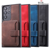 Luxury Wallet Flip Anti Theft PU Leather Case For Samsung S23 S22 S21 Ultra Plus