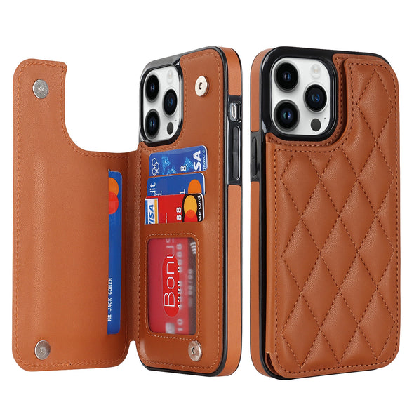Luxury Wallet Card Slot Leather Case For iPhone 14 13 12 series