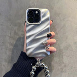 3D Water Ripple Bracelet Soft Silicone Case for iPhone 14 13 12 series