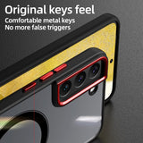 Luxury Wireless Charging Armor Magnetic Magsafe Lens Protection Case For Samsung Galaxy S23 S22 series