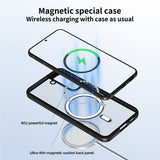 Luxury Wireless Charging Armor Magnetic Magsafe Lens Protection Case For Samsung Galaxy S23 S22 series