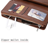 Luxury Zipper Wallet 2 in 1 Leather Case For Galaxy Note 8 Note 9