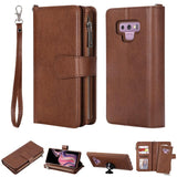 Luxury Zipper Wallet 2 in 1 Leather Case For Galaxy Note 8 Note 9