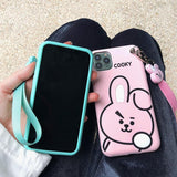 Luxury Cute Cartoon Soft Silicone Wriststrap Case for iPhone 11 & iPhone X Series