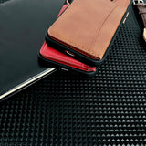 Luxury Leather Magnetic Card Slot Holder Magsafe Wireless Charging Case For iPhone 14 13 12 Series