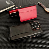 Luxury Leather Magnetic Card Slot Holder Magsafe Wireless Charging Case For iPhone 14 13 12 Series