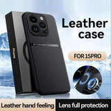 2024 Ultra-Thin High Quality PU Leather Magnetic Shockproof Case For iPhone 15 14 13 12 Series