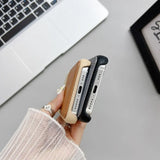 Contrast Color Premium PU Leather Card Holder Wallet Case For iPhone 15 14 13 12 series