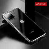 Luxury Plating Clear Transparent Phone Cover For iPhone 11 Pro Max
