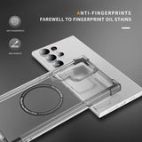 Anti-Fingerprints Magnetic Clear Shockproof Case For Samsung Galaxy S24 S23 S22 S21 series