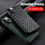 Magnetic Breathable Mesh Magsafe Wireless Charging Silicone Leather Weaving Cases For iPhone 14 series