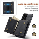 Magnetic Flip Leather Case with Detechable Wallet Card For Samsung Galaxy S23 S22 S21 Ultra Plus