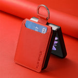 Magnetic Ring Holder Kickstand Vertical Leather Wallet Cards Solt Case for Samsung Galaxy Z Flip 4 3