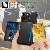 Multifunctional Magnetic Cards Slot Wallet Leather Case for iPhone 15 14 13 12 Series
