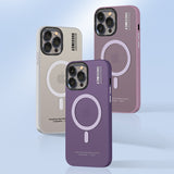 Magnetic TPU Frame Frosted Case For iPhone 14 13 12 series