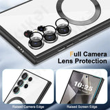 Magnetic Wireless Charging Crystal Clear Silicone Case For Samsung S24 S23 S22 S21 Ultra Plus