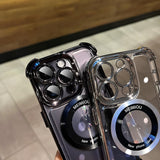 Magsafe Wireless Charging Magnetic Transparent Electroplate Bumper Case For iPhone 14 13 12 series