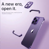 Metal Corner Pads Case With Camera Lens Protector For iPhone 15 14 13 12 series
