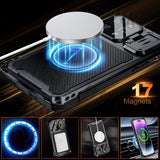 Metal Rugged Empered Glass Screen Protector Camera Protection Armor Magsafe Magnetic Case For iPhone 14 series