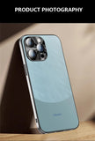 Metal Lens Ring Matte Hard PC Case for iPhone 15 14 13 12 series