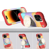 Military Airbag Foldable Bracket Holder Shockproof Armor Case for iPhone 15 14 series