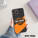 Candy Color Motorcycle Harley BikeLove Soft Case For iPhone 14 13 12 series