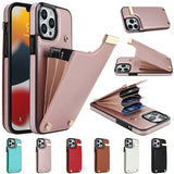 Multi Cards Slot Magnetic Wallet Leather Pocket Bag Purse Case for iPhone 14 13 12 Series