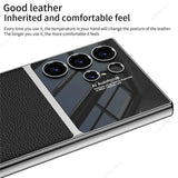 Luxury Electroplated Leather Case With Camera Protection For Samsung Galaxy S24 Series