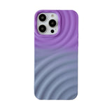Dual Color Gradient Water Ripple Matte Case For iPhone 14 13 12 series
