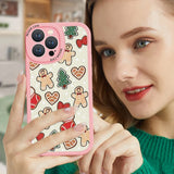 Christmas & New Year 2024 Anti-fall Lens Protective Phone Cases For iPhone 15 14 13 Series