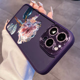 No Yellowing Dream Rose Diamond Lens Protection Case For iPhone 14 13 12 series