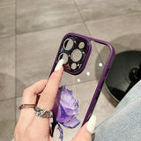 No Yellowing Dream Rose Diamond Lens Protection Case For iPhone 14 13 12 series