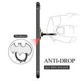 Bat Finger Ring Holder 360 Degree Rotate Desktop Mount Stand Metal Holder For Samsung iPhone Xiaomi Phones