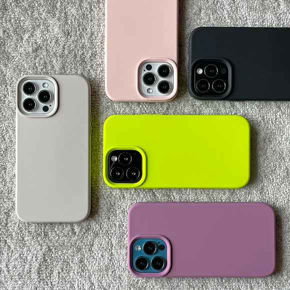 Candy Color Silicone Case For iPhone 15 14 13 Series
