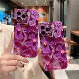Retro Painting Flower Case For iPhone 14 series