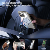 Matte Glossy Color Magnetic Wireless Magnet RingTransparent Armor Hard Case for iPhone 15 14 13 series