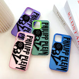 Skull Patter Letters Painting Hard TPU Case for iPhone 15 14 13 12 series