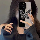 Patchwork Butterfly Pattern Shockproof Lens Protection Soft Silicone Case For iPhone 14 13 12 series