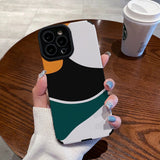 Color Patchwork Premium Soft Silicone Case For iPhone 14 13 12 series