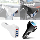4 Port Car Usb Charger Quick Charge 3.0 for iPhone Xiaomi Samsung