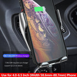 R1 10W Car Wireless Charger Automatic Clamping For iPhone 11 Xiaomi