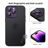 Real Carbon Fiber Texture Magsafe Magnetic Shockproof Case For iPhone 14 13 12 series