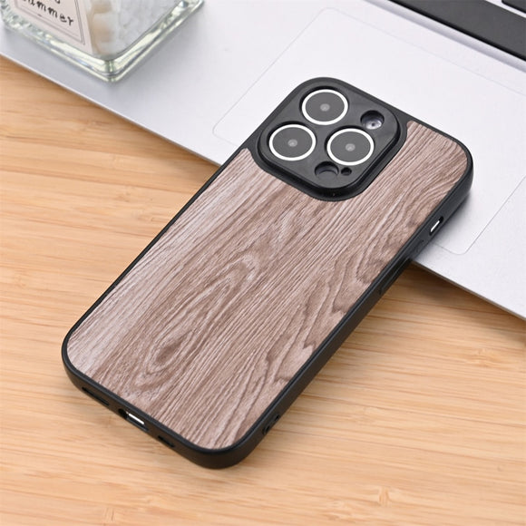 Real Wooden PU Case for iPhone 14 13 12 series