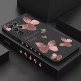 Retro Butterfly Flowers Case For Samsung Galaxy S23 S22 S21 series