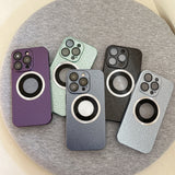 Retro Moon Stone Magsafe Wireless Charging Camera Film Protector Case For iPhone 14 13 12 series