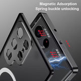 Magnetic Wireless Charging Metal Camera Protection Matte Case For Samsung Galaxy S23 series