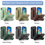 Shockproof Silicone Outdoor Sports Military Case with Back Clip Holder For iPhone 14 13 12 series